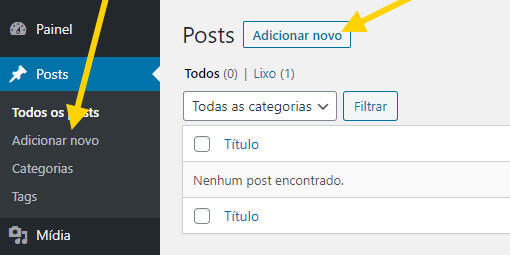 Adicionar Post WordPress