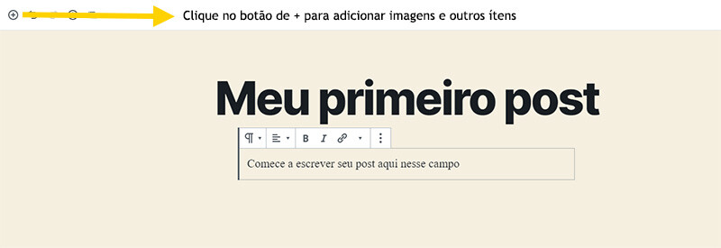 Primeiro Post WordPress